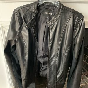 Express Faux Black Leather Jacket